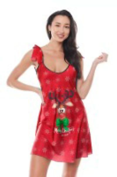 Rotes Weihnachtskleid mit Rentier günstig online kaufen