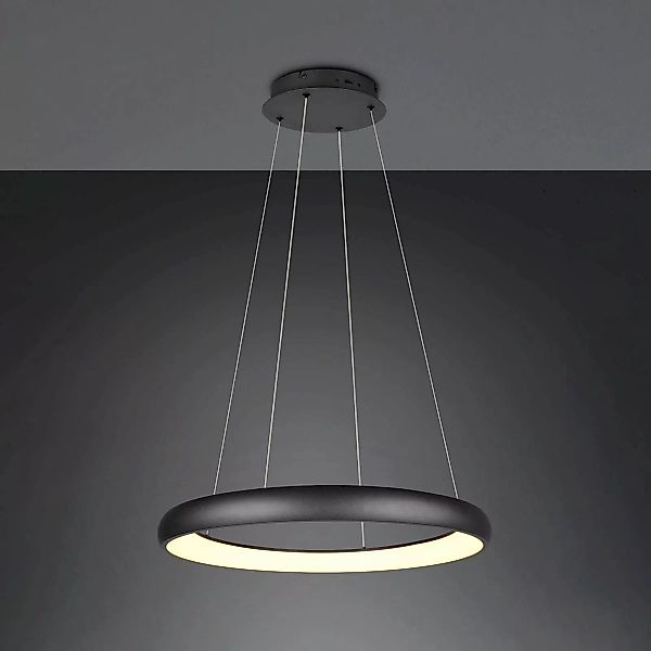 LED-Hängeleuchte Cardona, Ø 75 cm, schwarz, CCT, Metall günstig online kaufen