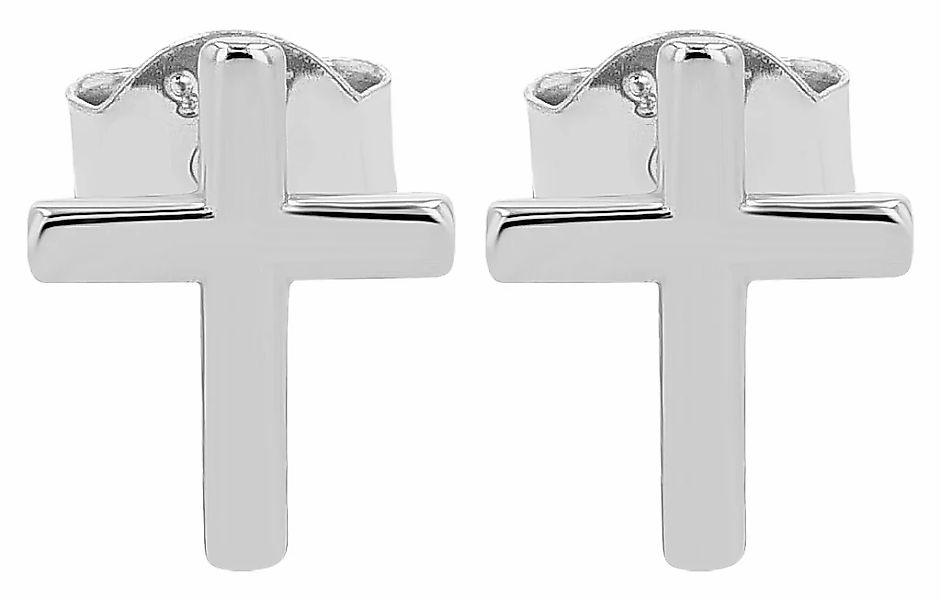 Adelia´s Paar Ohrhänger "Damen Ohrringe – Ohrstecker Kreuz aus 925 Silber" günstig online kaufen