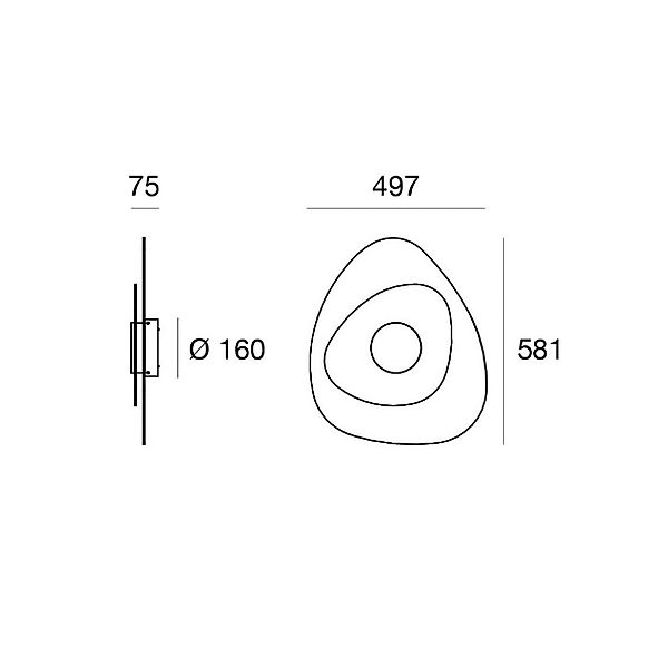 LED-Wandleuchte Joint_W, oval, 58 cm, weiß, Metall günstig online kaufen