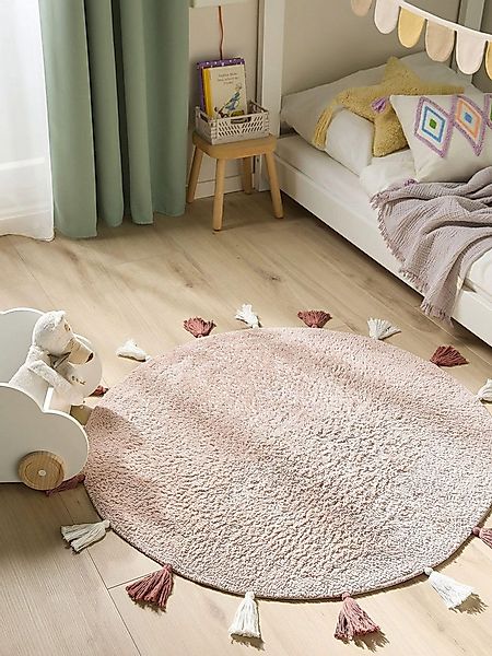 benuta Kinderteppich Malu, rund, Höhe: 6 mm, Kunstfaser, Berber, Ethno-Styl günstig online kaufen