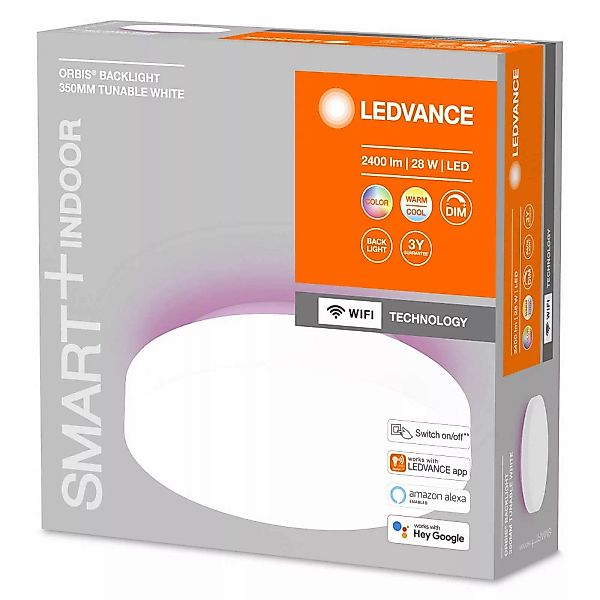 LEDVANCE SMART+ WiFi Orbis Backlight weiß Ø 35 cm günstig online kaufen