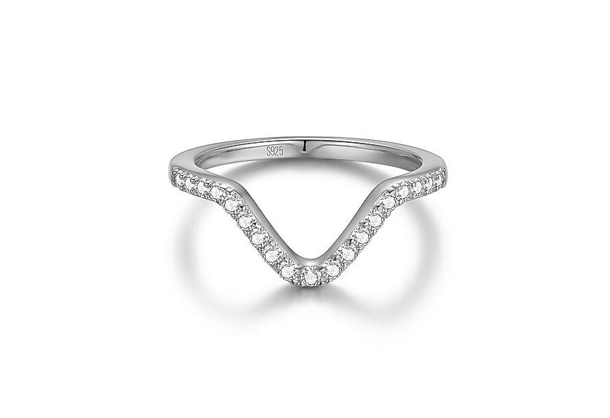 Lisandra Scott Silberring V-Form Ring aus 925 Sterlingsilber mit funkelnden günstig online kaufen