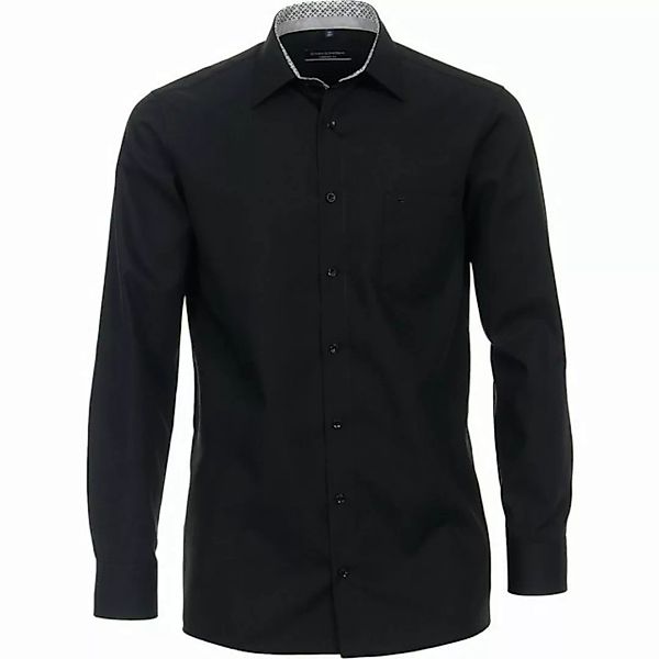 CASAMODA Businesshemd Große Größen Langarmhemd bügelfrei schwarz uni CasaMo günstig online kaufen
