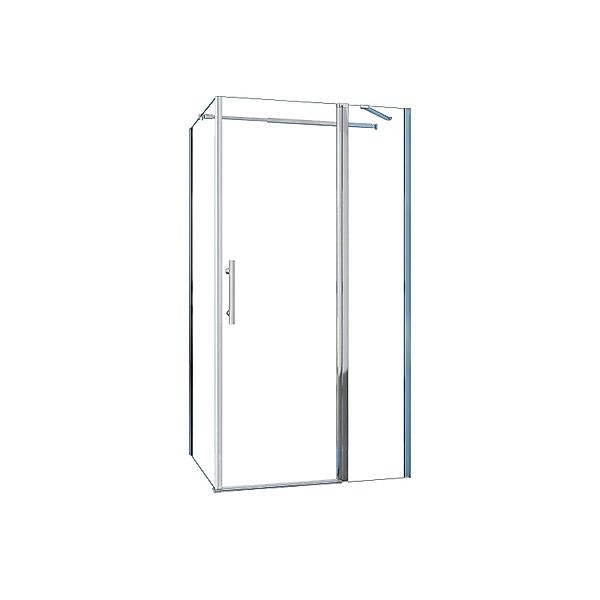 AICA Eckeinstieg Schwingtür B.80xH.195cm Duschtür mit Seitwand B.80xH.195cm günstig online kaufen