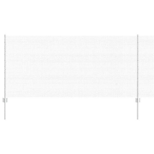 vidaXL Zaun mit Pfosten Silber 1 x 50 m Stahl 3336396 günstig online kaufen