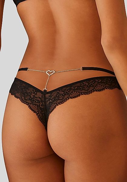 petite fleur gold String, mit sexy Glitzerkettendetail hinten, sexy Dessous günstig online kaufen