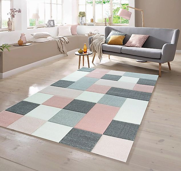 TeppichHome24 Teppich Moderner Teppich mit Karo günstig online kaufen