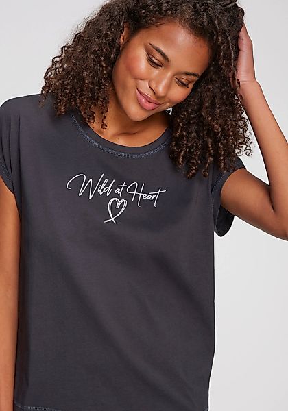 Vivance Dreams Pyjamaoberteil mit Herzprint günstig online kaufen