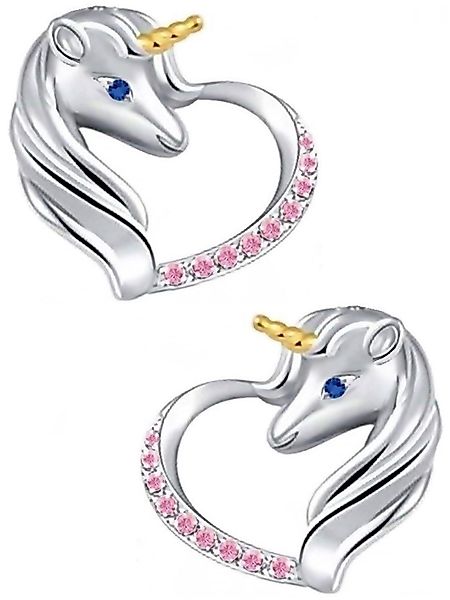 Goldene Hufeisen Paar Ohrstecker Pferd Einhorn günstig online kaufen