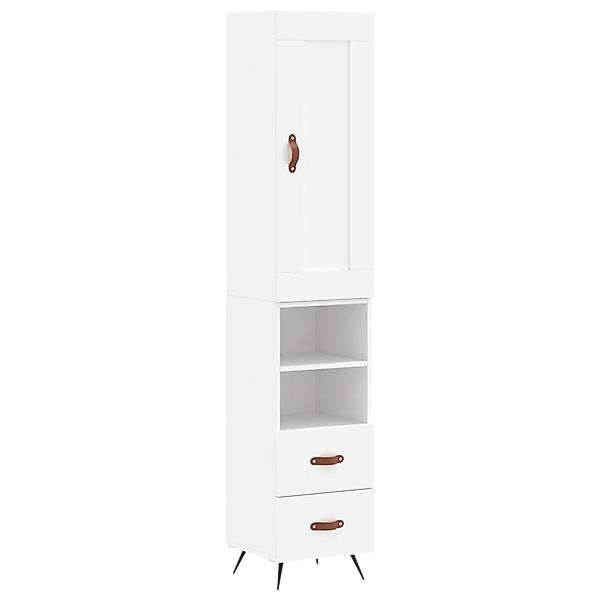 vidaXL Highboard Weiß 34,5x34x180 cm Holzwerkstoff 3200233 günstig online kaufen