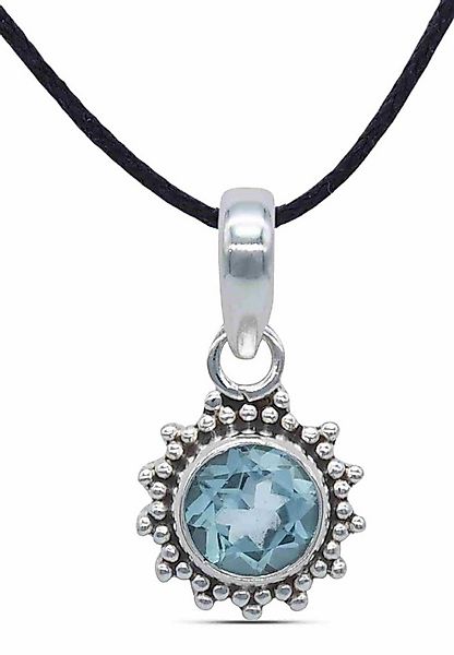 mantraroma Kettenanhänger mit Anhänger BUWAN rund aus 925 Silber mit blau T günstig online kaufen