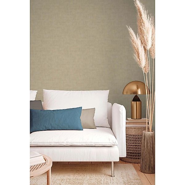 Bricoflor Vlies Betontapete in Gold Ocker Einfarbige Tapete Schlicht mit St günstig online kaufen