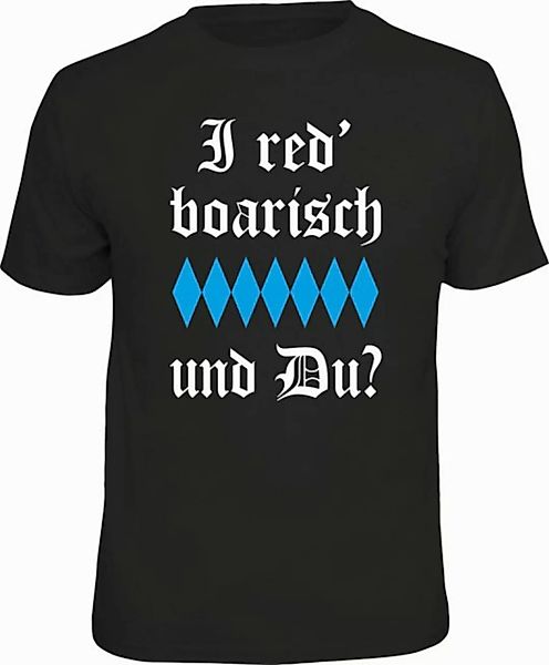 RAHMENLOS® T-Shirt für echte Bayern und Fans - I red boarisch, und Du? günstig online kaufen