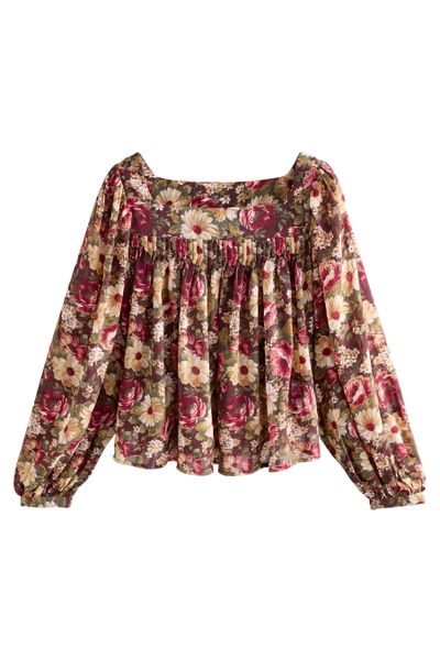 Next Langarmbluse Bluse mit eckigem Ausschnitt günstig online kaufen