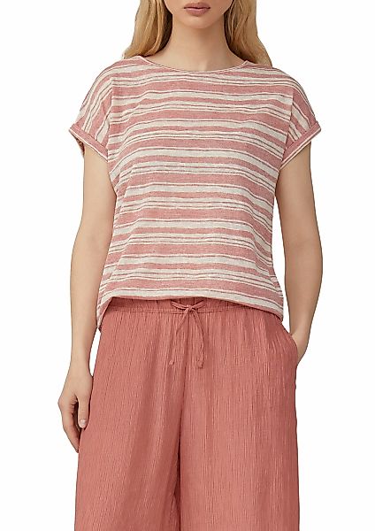 QS T-Shirt, Ringelshirt aus Viskosemix günstig online kaufen