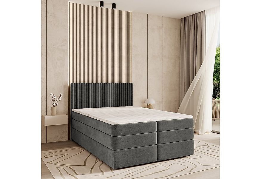 Masseno Boxbett FELBIO 140x200 cm mit Bonell Matratze und Topper günstig online kaufen