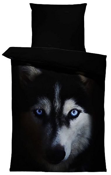 One Home Bettwäsche Wolf, Mikrofaser, 4 teilig, mit Wölfe Motiv günstig online kaufen