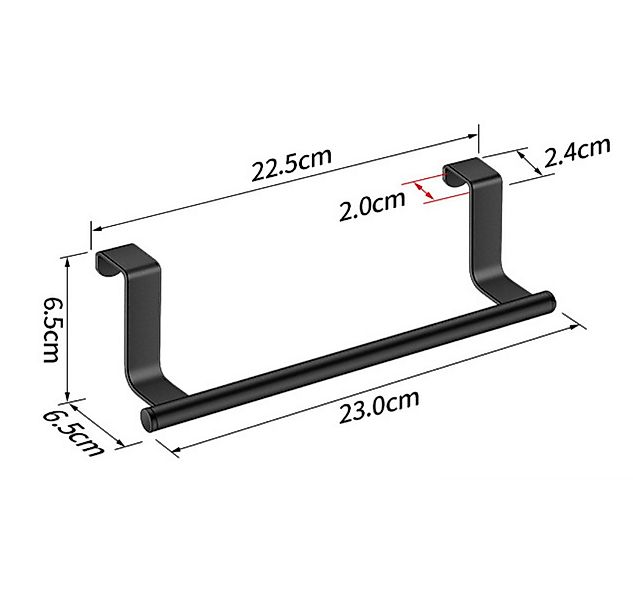 BAYLI Türgarderobe Geschirrtuchhalter zum Einhängen aus Edelstahl, Küchenha günstig online kaufen