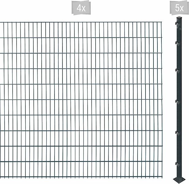 Arvotec Doppelstabmattenzaun "ESSENTIAL 203 zum Aufschrauben", Zaunhöhe 203 günstig online kaufen