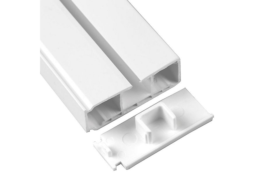 Bestlivings Gardinenstange, 1-läufig, geklemmt, Kunststoff, Seitendeckel (2 günstig online kaufen