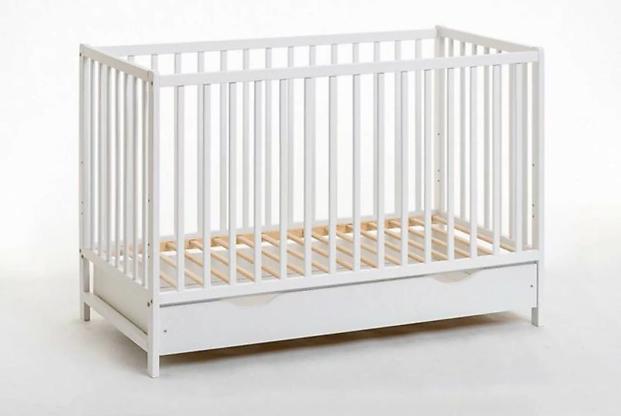 ASM-Moebel Babybett Babybett Gitterbett Beistellbett + Matratze und Schubla günstig online kaufen