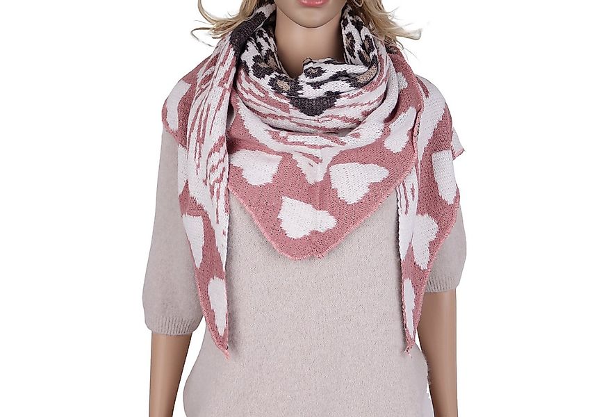 MIRROSI Dreieckstuch kuschliger und warmer Dreiecksschal ca.190x80 cm, Leo günstig online kaufen