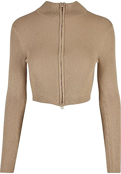 URBAN CLASSICS Cardigan Urban Classics Damen Ladies Cropped Rib Knit Zip Ca günstig online kaufen