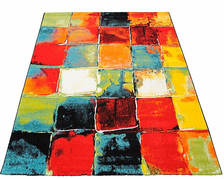 merinos Teppich "BELIS PATCHWORK" rechteckig 13 mm Höhe Wohnzimmer günstig online kaufen