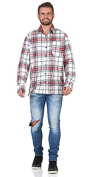 EloModa Langarmshirt Herren Holzfäller Hemd Karohemd Freizeithemd Langarm, günstig online kaufen