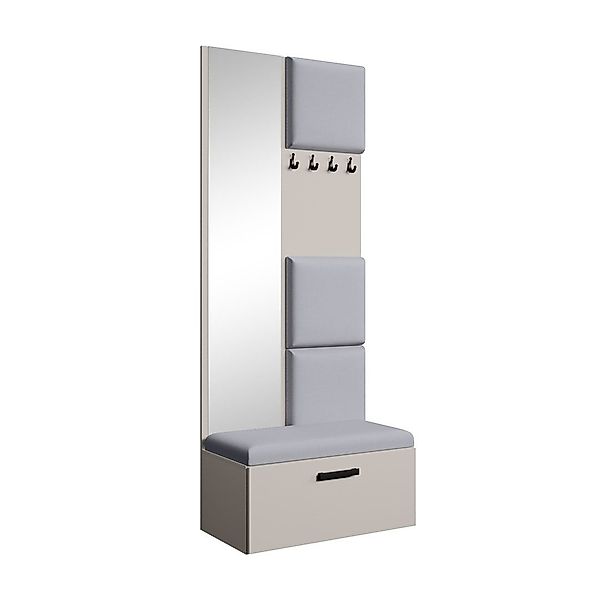 Beautysofa Garderobenschrank MARGARET III mit gepolsterten günstig online kaufen