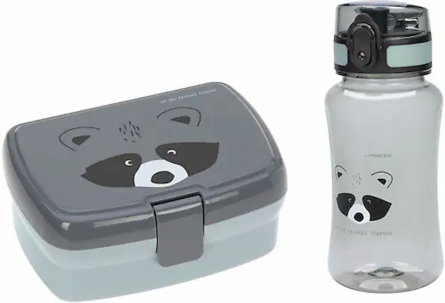 LÄSSIG Lunchbox »About Friends, Racoon« Set, 2 Stk. tlg. mit Trinkflasche günstig online kaufen