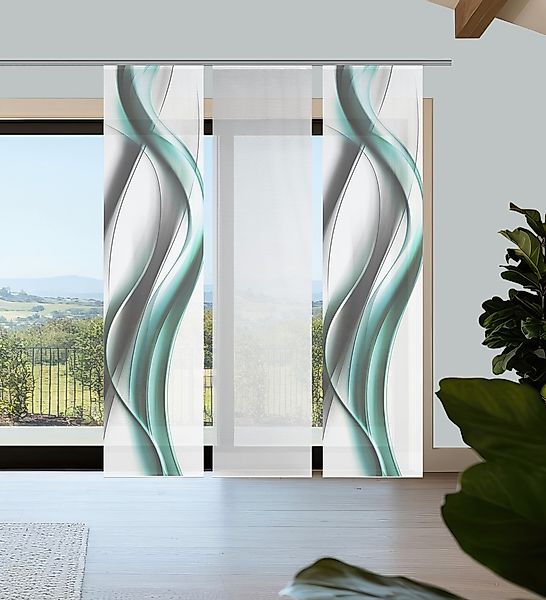 Vision S Schiebegardine "CARA" Paneelwagen 3 Stk. tlg. Schiebevorhang,Bambu günstig online kaufen