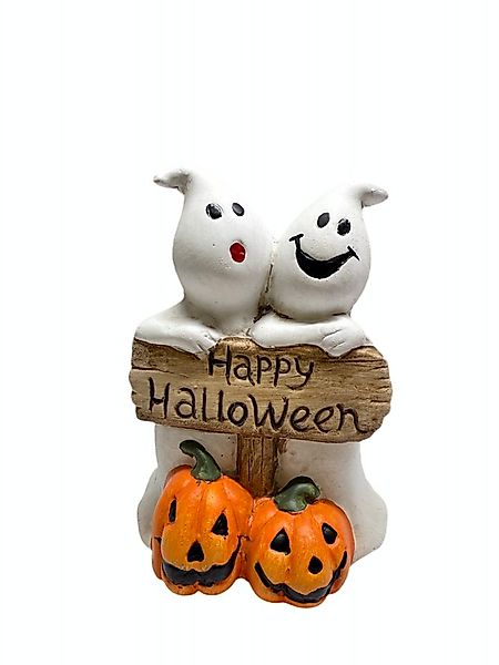 MF Dekofigur Halloween Dekofigur Spooky Twins Gespenster mit Kürbissen 13cm günstig online kaufen