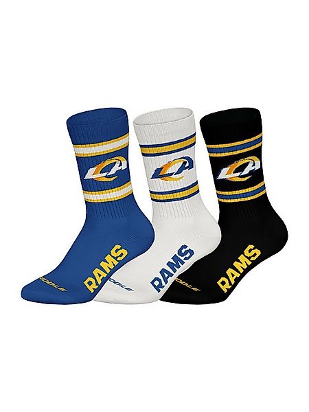 HUDDLE Freizeitsocken Los Angeles Rams (3-Paar) Casual Socken, Alltagssocke günstig online kaufen