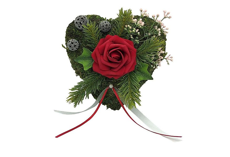 Radami Gartenfigur Grabgesteck Grabschmuck Moosherz Grabherz Trauerherz Gra günstig online kaufen