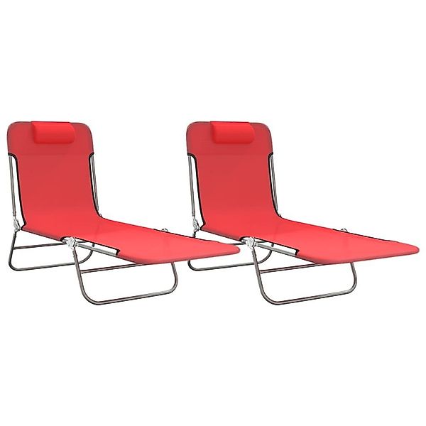 vidaXL Gartenliege Sonnenliegen Klappbar 2 Stk. günstig online kaufen