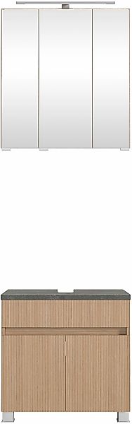 welltime Badmöbel-Set "EIXO, Set aus Spiegelschrank und Unterbeckenschrank" günstig online kaufen