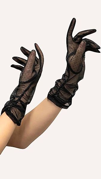 Tüll-Handschuhe mit Tupfen günstig online kaufen