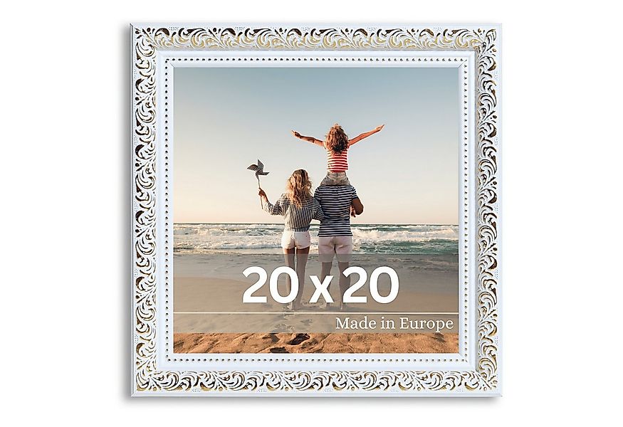 Victor (Zenith) Bilderrahmen Rubens, Bilderrahmen 20x20 cm Weiß Gold, Bilde günstig online kaufen