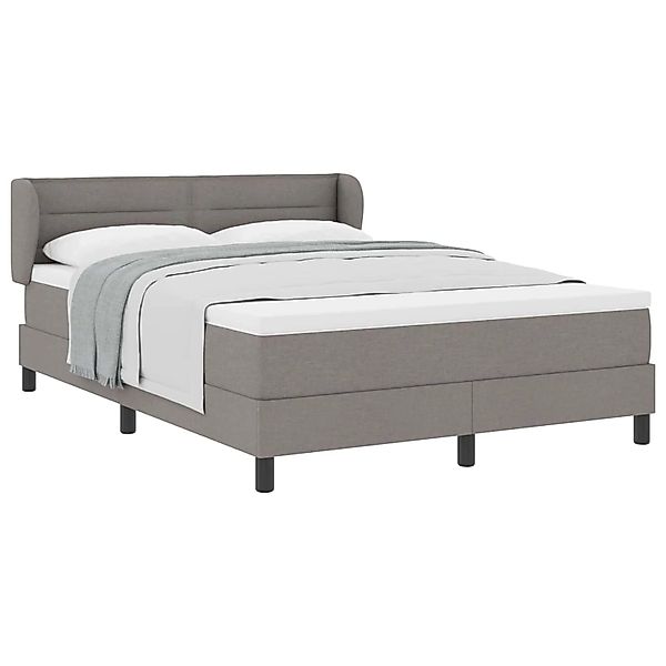 vidaXL Boxspringbett mit Matratze Taupe 140 x 190 cm Stoff 3339958 günstig online kaufen