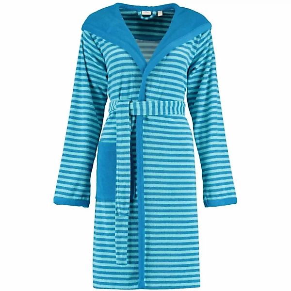 Esprit Damen Bademantel Striped Hoody Kapuze - Farbe: turquoise - 002 - M günstig online kaufen