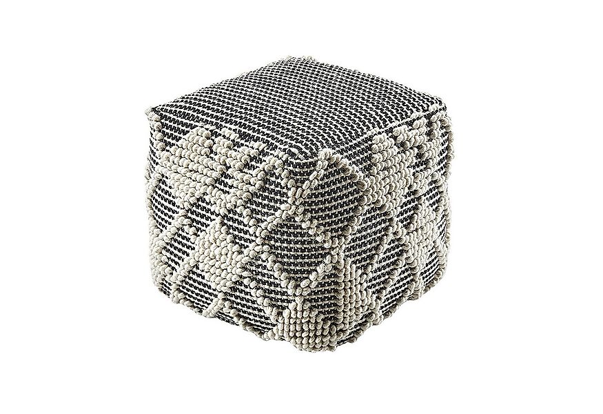 Kobolo Sitzwürfel Sitzpouf Pouf RAJA aus Baumwolle - mit Muster (1 Stück) günstig online kaufen