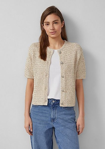 s.Oliver Cardigan Strickjacke Kurzarm-Rundhalscardigan mit Pailletten günstig online kaufen