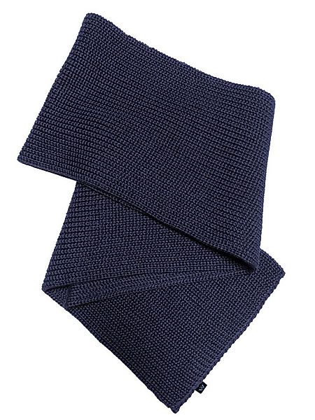 Blauer Peter Strickschal, aus Schurwolle in Perlfang-Optik günstig online kaufen