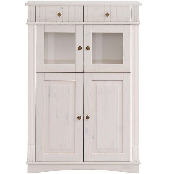 Home affaire Highboard »Teresa Mini-Vitrine mit Glastüren und 2 Schubkästen günstig online kaufen