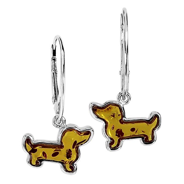 OSTSEE-SCHMUCK Paar Ohrhänger Ostsee-Schmuck Ohrhänger Dackel günstig online kaufen