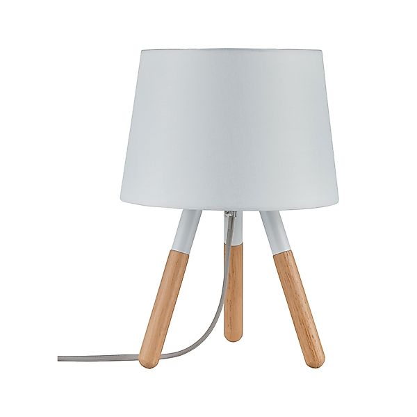 Paulmann "Neordic Tischleuchte Berit E27 max. 20W Weiß/Holz Stoff/Holz/Meta günstig online kaufen