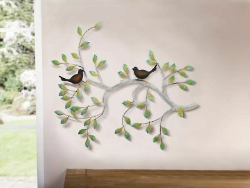 HOME Living Wanddeko Ast mit Vögeln Wanddeko weiß günstig online kaufen