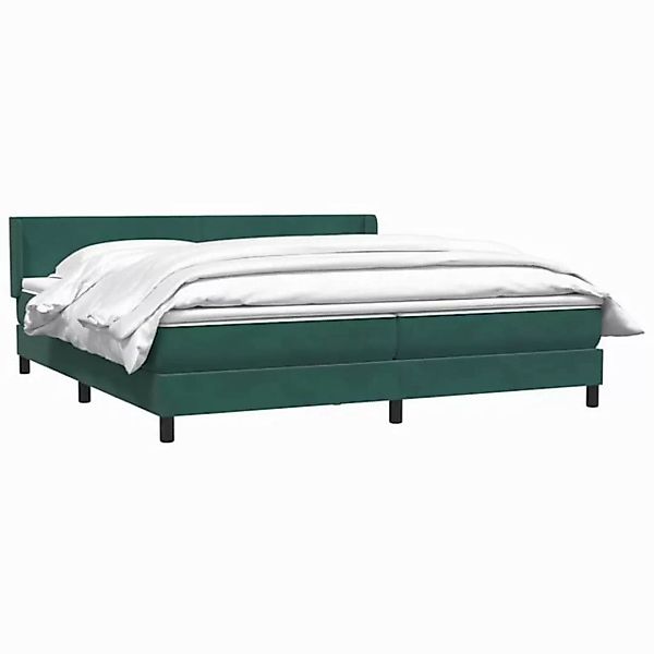 vidaXL Bett Boxspringbett mit Matratze Dunkelgrün 180x220 cm Samt günstig online kaufen